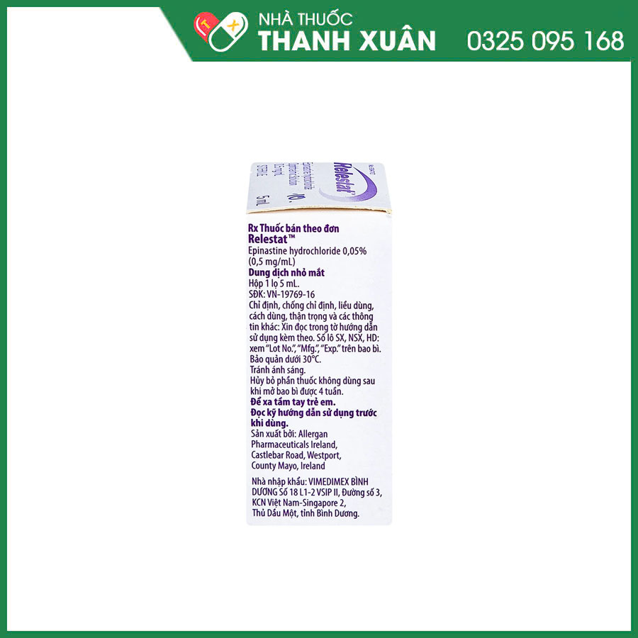 Relestat điều trị và phòng ngừa ngứa mắt liên quan đến viêm kết mạc dị ứng